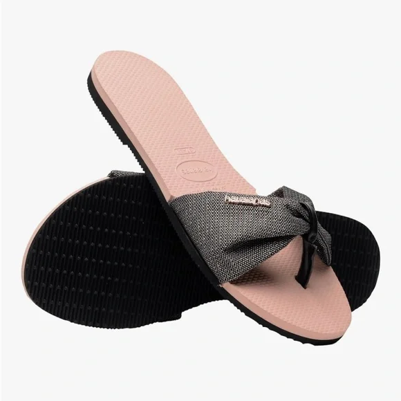 Havaianas Women's Sandals in Pink and Black - Picture 4 of 5